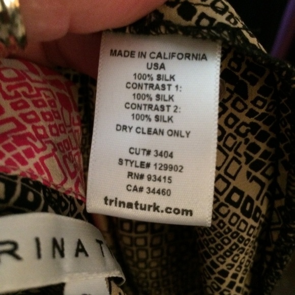 Trina Turk 100% Silk Top, Size Petite/Small - Picture 7 of 8